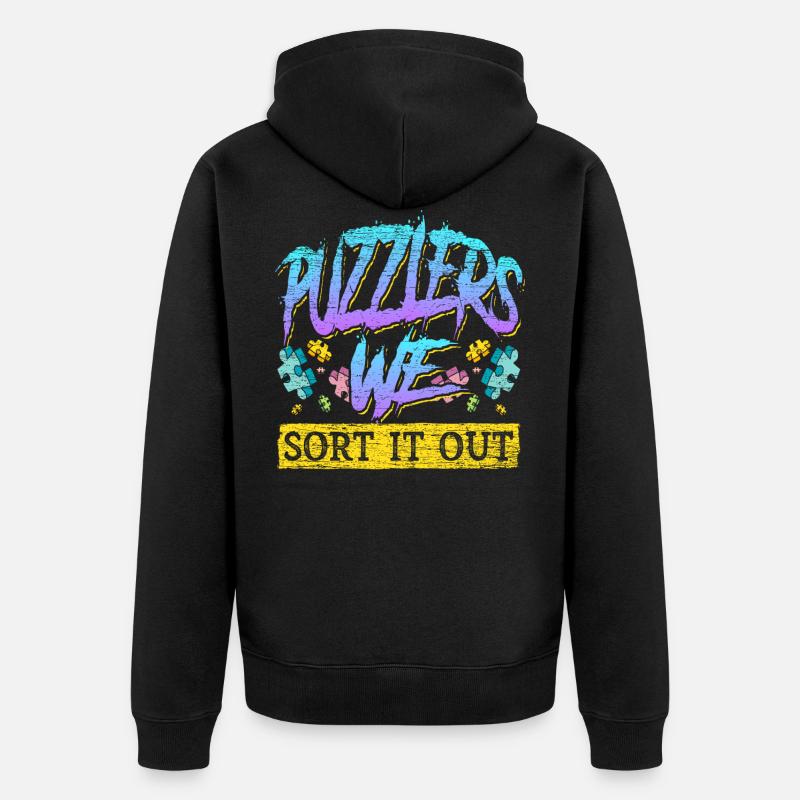 Puzzle puzzle - Veste à capuche bio Premium Unisexe - noir