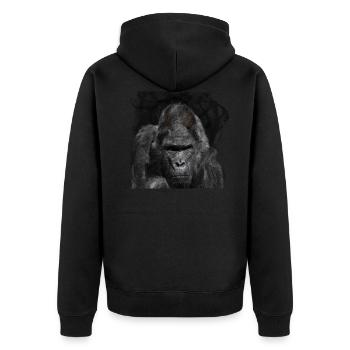 Gorilla - Veste à capuche bio Premium Unisexe - noir - Dos - Nico (187cm)