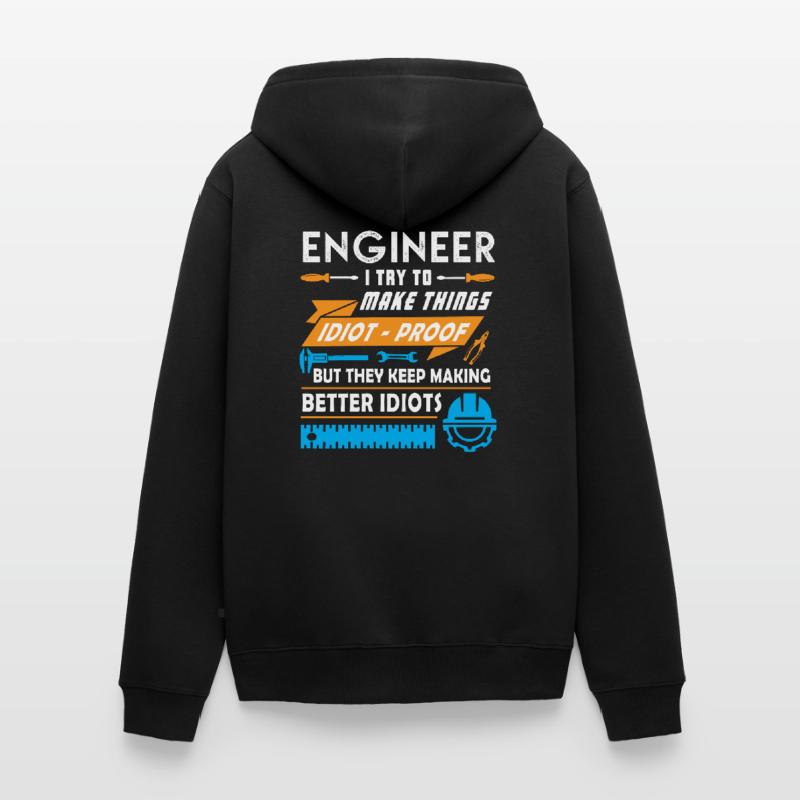 Engineer Engineer Profession WItz Gift Unisex Premium Organic Zip Hoodie
