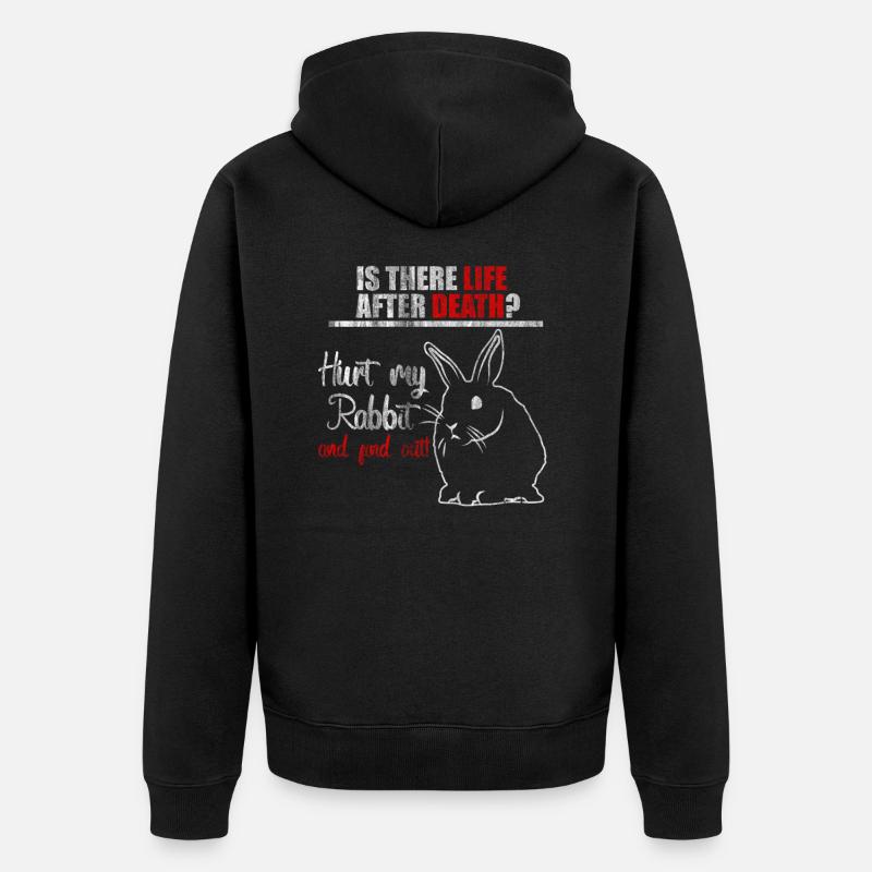 Propriétaire de lapin - Veste à capuche bio Premium Unisexe - noir