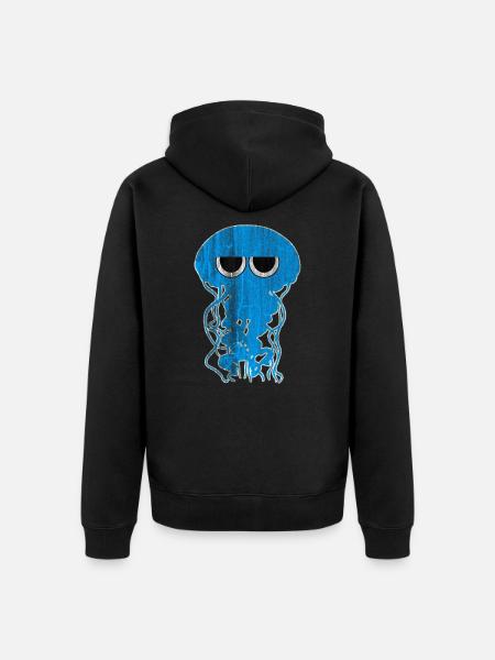jellyfish - Unisex Premium Organic Zip Hoodie - black