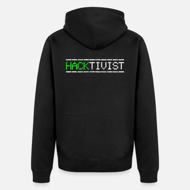 Hacktiviste hacker - Veste à capuche bio Premium Unisexe - noir