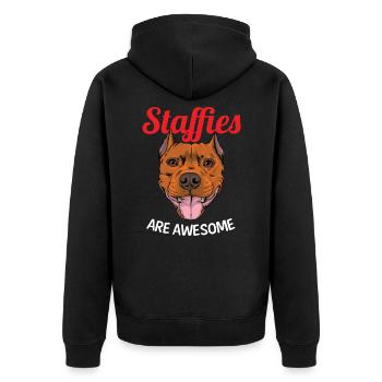 Bullterrier chien mignon - Veste à capuche bio Premium Unisexe - noir - Dos - Nico (187cm)