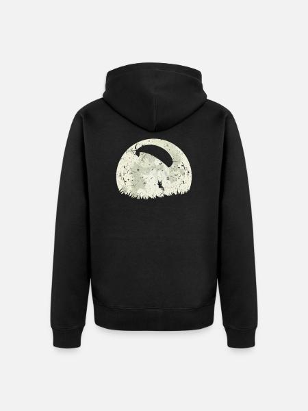 Paragliding - Unisex Premium Bio Zip Hoodie - Schwarz