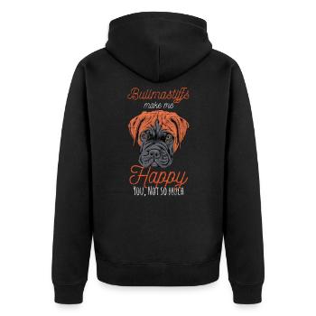 Bullmastiff - Veste à capuche bio Premium Unisexe - noir - Dos - Nico (187cm)