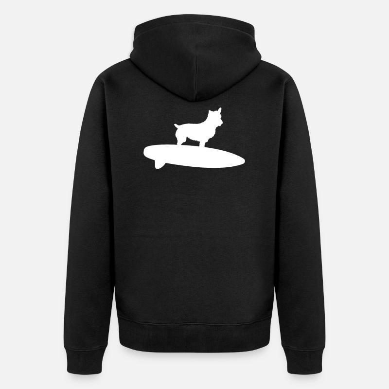 Hund SUP - Unisex Premium Bio Zip Hoodie - Schwarz
