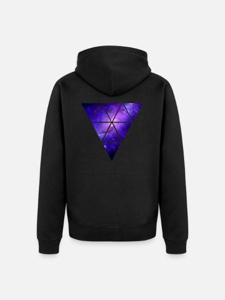 Galaxy / galaxy - Unisex Premium Organic Zip Hoodie - black