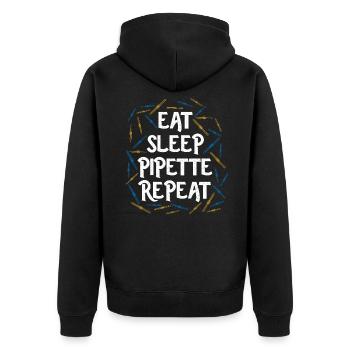 Recherche en biologie - Veste à capuche bio Premium Unisexe - noir - Dos - Nico (187cm)