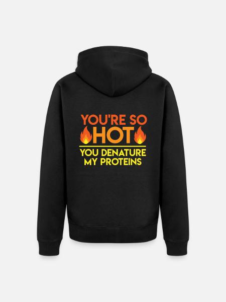Biology proteins - Unisex Premium Organic Zip Hoodie - black
