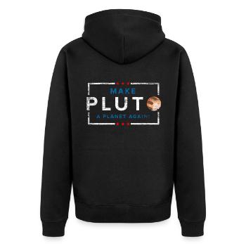 Planète Pluton - Veste à capuche bio Premium Unisexe - noir - Dos - Nico (187cm)