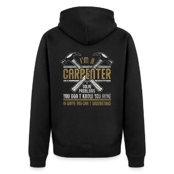 Problèmes de charpentier - Veste à capuche bio Premium Unisexe - noir - Dos - Nico (187cm)