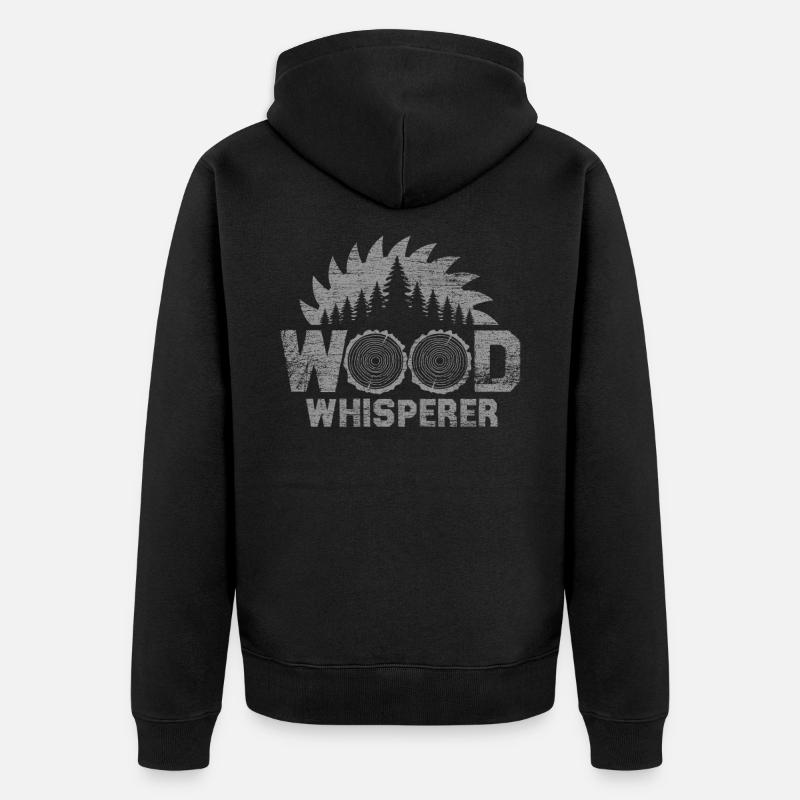 Whisperer bois charpentier - Veste à capuche bio Premium Unisexe - noir