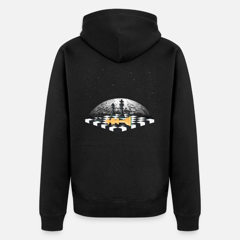 Échiquier - Veste à capuche bio Premium Unisexe - noir