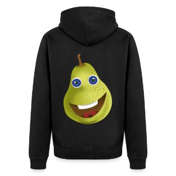 poire - Veste à capuche bio Premium Unisexe - noir - Dos - Nico (187cm)