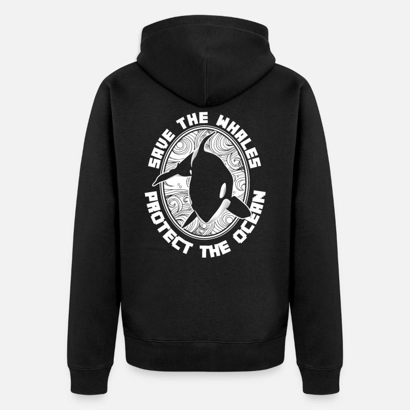 Orca - Veste à capuche bio Premium Unisexe - noir