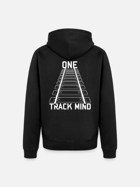 Train tracks - Unisex Premium Organic Zip Hoodie - black