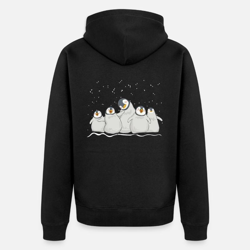 Communauté de pingouins - Veste à capuche bio Premium Unisexe - noir