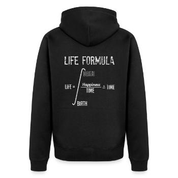 Formule physique - Veste à capuche bio Premium Unisexe - noir - Dos - Nico (187cm)
