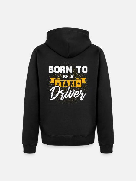 Geboortedatum taxi chauffeur - Uniseks Premium bio ziphoodie - zwart