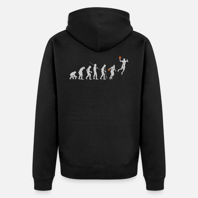 Evolution Basketball - Unisex Premium Bio Zip Hoodie - Schwarz
