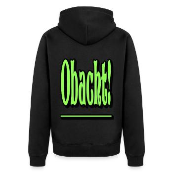 Fais-moi bien soin de toi. - Veste à capuche bio Premium Unisexe - noir - Dos - Nico (187cm)