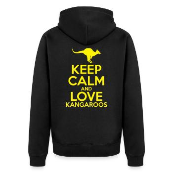 kangourou - Veste à capuche bio Premium Unisexe - noir - Dos - Nico (187cm)