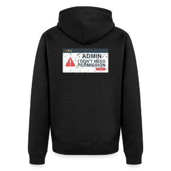 Computer Scientist Computer - Unisex Premium Organic Zip Hoodie - black - Back - Nico (187cm)