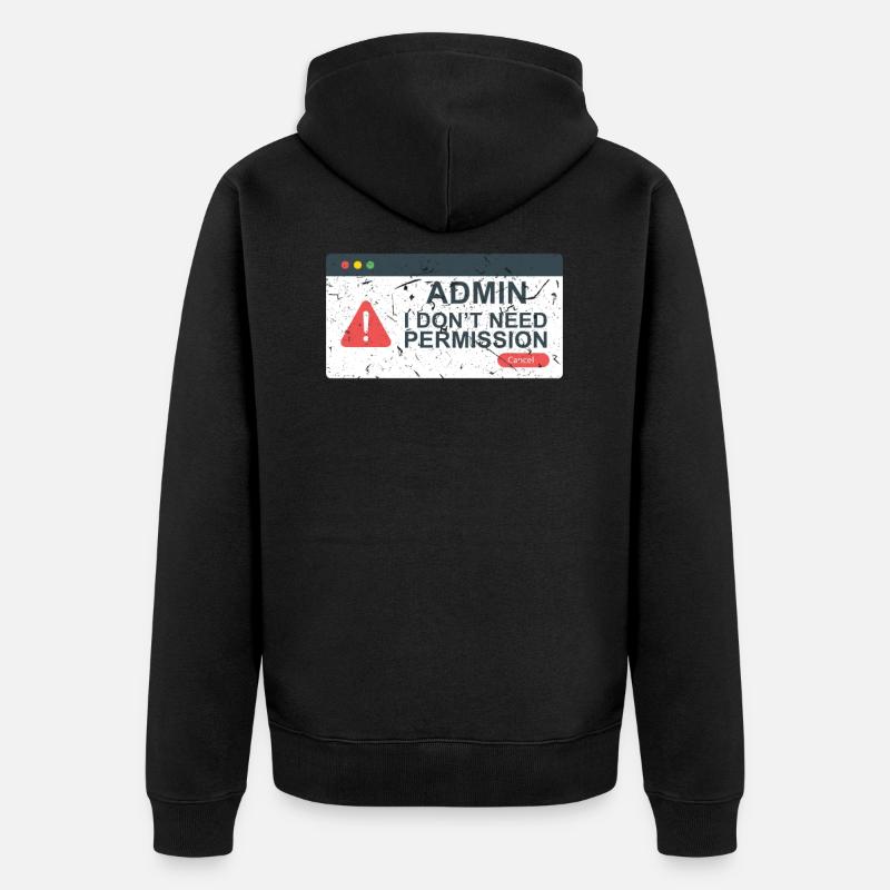 Computer Scientist Computer - Unisex Premium Organic Zip Hoodie - black