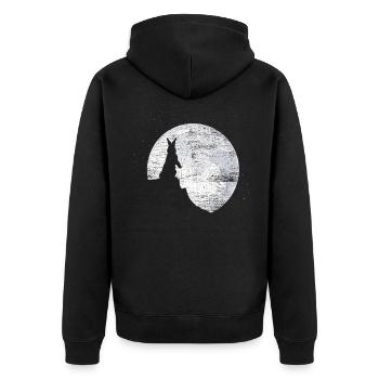 Bunny Moon - Veste à capuche bio Premium Unisexe - noir - Dos - Nico (187cm)