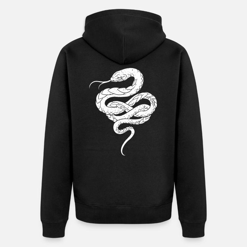 serpent - Veste à capuche bio Premium Unisexe - noir