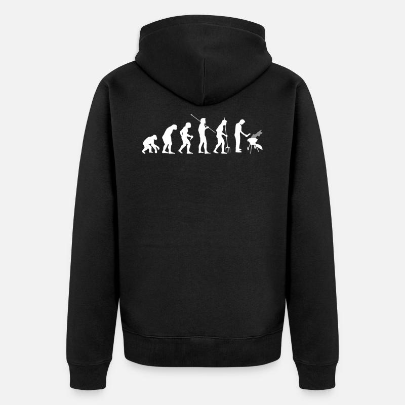 Grillmeister Evolution - Unisex Premium Bio Zip Hoodie - Schwarz