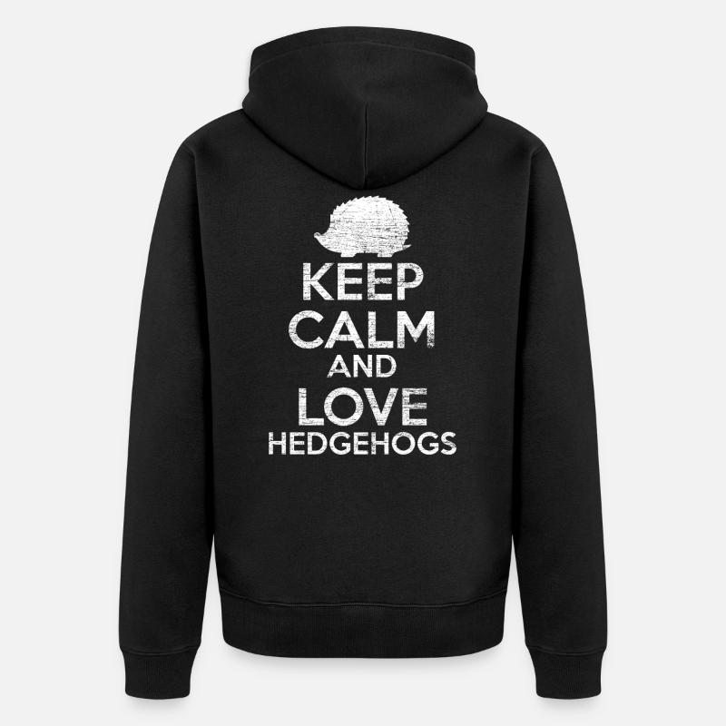 Igel - Unisex Premium Bio Zip Hoodie - Schwarz