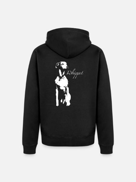 Whippet - Unisex Premium Bio Zip Hoodie - Schwarz