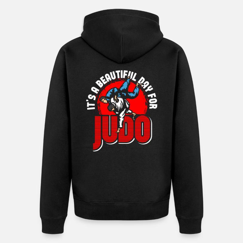 Passion du judo - Veste à capuche bio Premium Unisexe - noir
