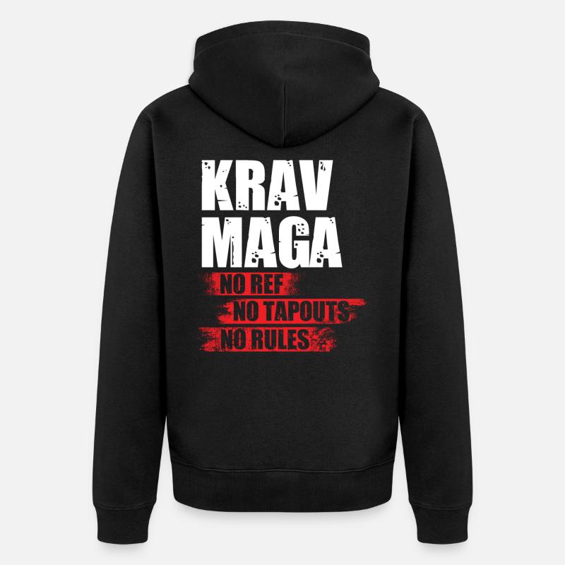 Krav Maga - Veste à capuche bio Premium Unisexe - noir