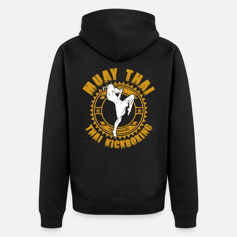 Muay Thai - Veste à capuche bio Premium Unisexe - noir