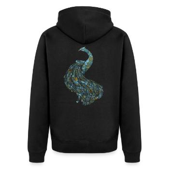 Paon animal de compagnie - Veste à capuche bio Premium Unisexe - noir - Dos - Nico (187cm)