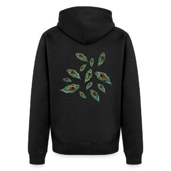 paon - Veste à capuche bio Premium Unisexe - noir - Dos - Nico (187cm)