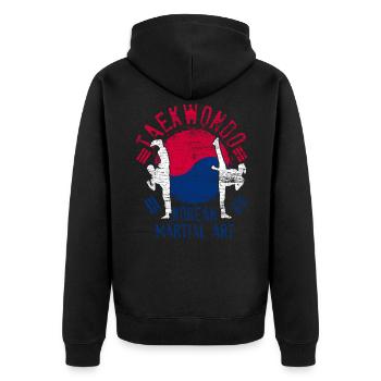Taekwondo Corée - Veste à capuche bio Premium Unisexe - noir - Dos - Nico (187cm)