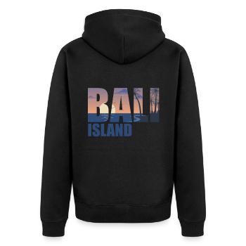 Le coucher de soleil de Bali - Veste à capuche bio Premium Unisexe - noir - Dos - Nico (187cm)