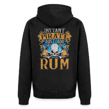 Crâne de bateau de pirate pirate pirate - Veste à capuche bio Premium Unisexe - noir - Dos - Nico (187cm)