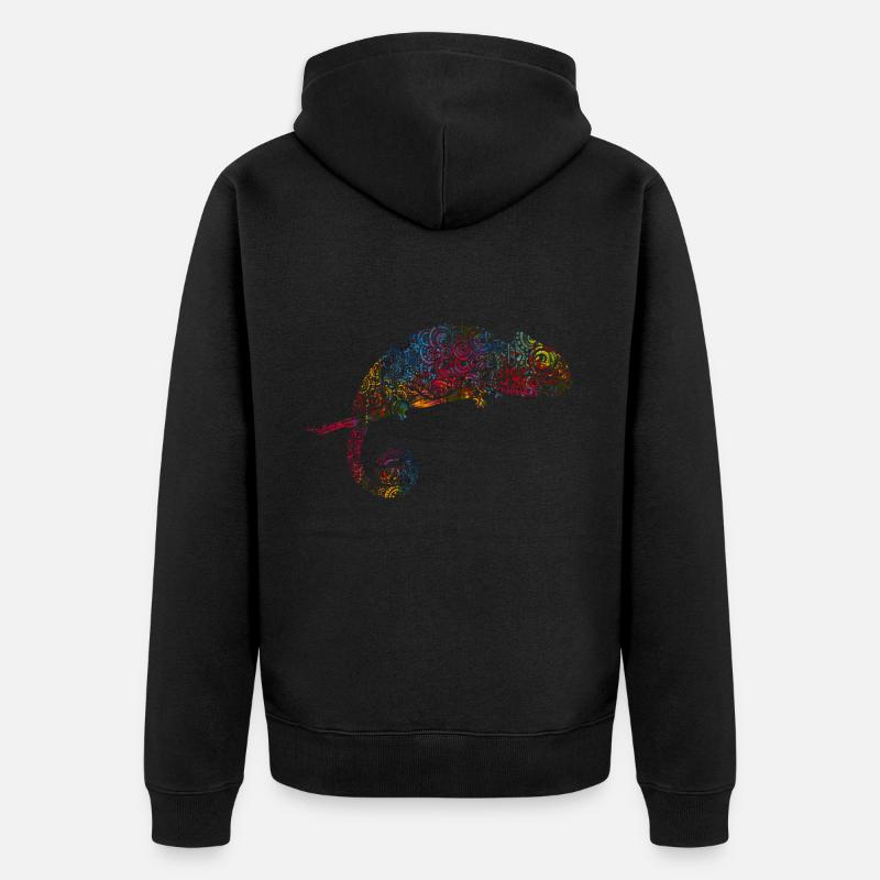 Couleurs caméléon - Veste à capuche bio Premium Unisexe - noir