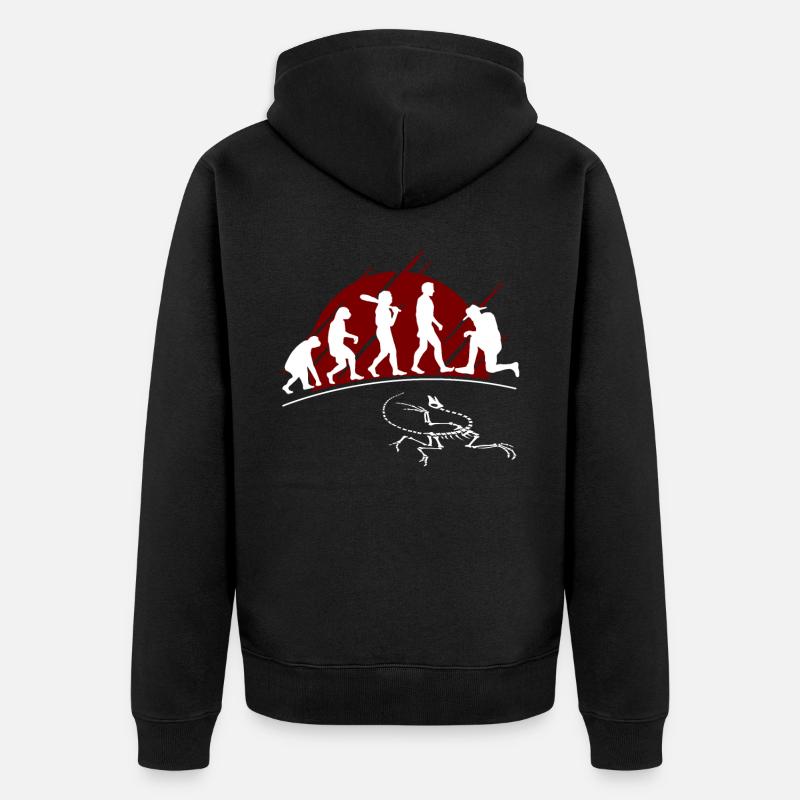 Evolution Archéologue - Veste à capuche bio Premium Unisexe - noir