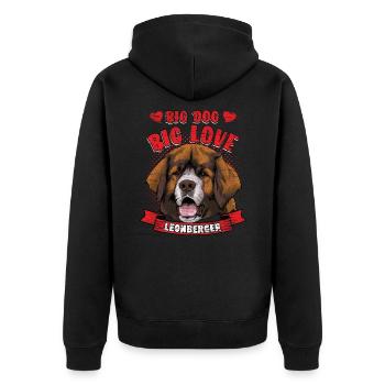 Leonberg - Veste à capuche bio Premium Unisexe - noir - Dos - Nico (187cm)