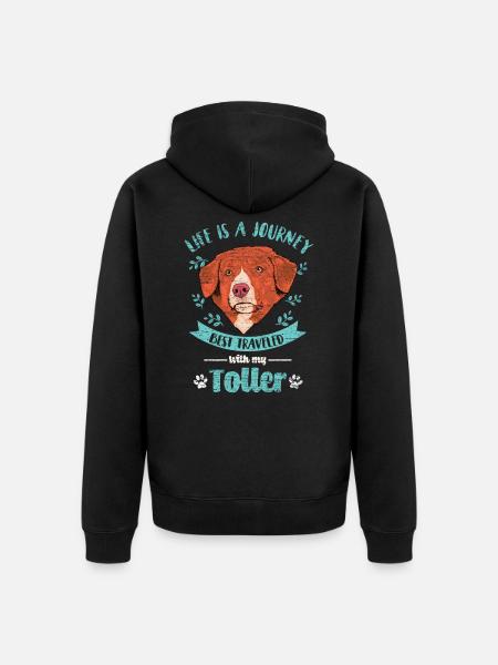 Nova Scotia Duck Tolling Retrievers - Unisex Premium Organic Zip Hoodie - black