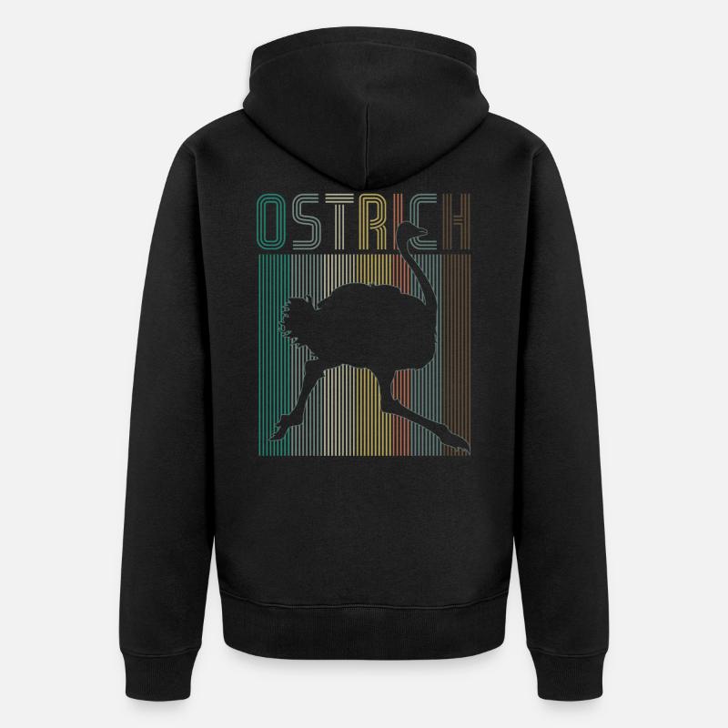 Strauß - Unisex Premium Bio Zip Hoodie - Schwarz