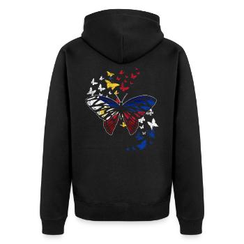 Philippines Paradise - Unisex Premium Organic Zip Hoodie - black - Back - Nico (187cm)