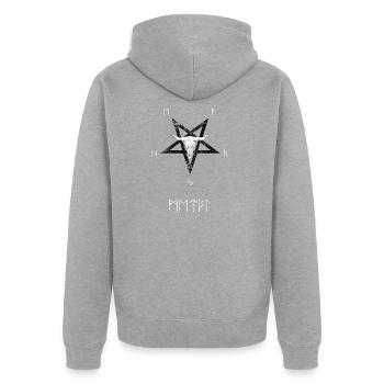 Heavy Metal Death Metal Métal Musique - Veste à capuche bio Premium Unisexe - gris chiné - Dos - Nico (187cm)