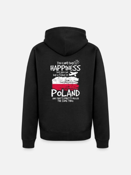 Pologne - Veste à capuche bio Premium Unisexe - noir