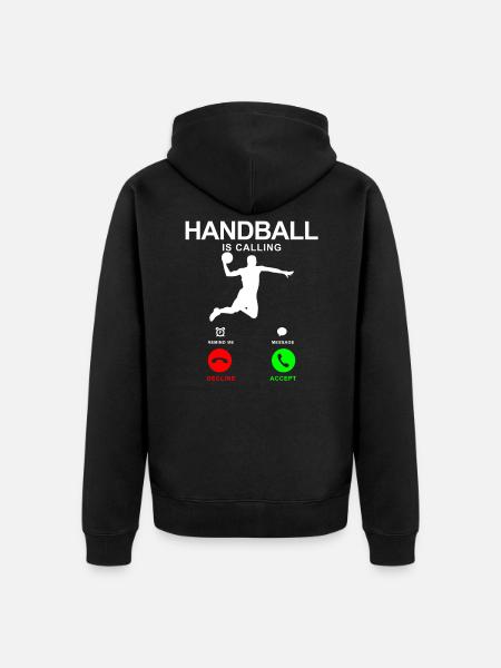 Handball - Unisex Premium Bio Zip Hoodie - Schwarz